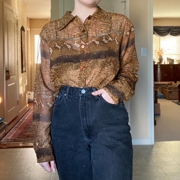 Animal Print Button Down - Picture 2 of 6